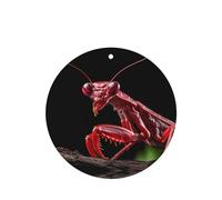 Phayah Round Shape Car Air Fresheners Cards 6 Pcs Blade Red Praying Mantis Pattern Auto Aromatherapy Tablets Hanging Scented Card - Lavender Scent