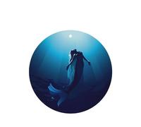 Phayah Round Shape Car Air Fresheners Cards 6 Pcs Blue Mermaid Pattern Aromatherapy Tablets Hanging Scented Card - Lavender Scent Eliminate Odor