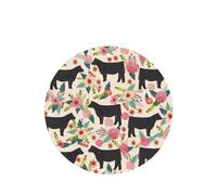 Phayah Round Shape Car Air Fresheners Cards 6 Pcs Cattle Farm Sanctuary Pattern Aromatherapy Tablets Hanging Scented Card - Lavender Scent Eliminate Odor