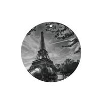 Phayah Round Shape Car Air Fresheners Cards 6 Pcs Eiffel Tower Pattern Pattern Aromatherapy Tablets Hanging Scented Card - Lavender Scent Eliminate Odor