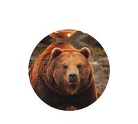 Phayah Round Shape Car Air Fresheners Cards 6 Pcs Grizzly Bear Pattern Aromatherapy Tablets Hanging Scented Card - Lavender Scent Eliminate Odor