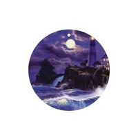 Phayah Round Shape Car Air Fresheners Cards 6 Pcs Moonlight Lighthouse Pattern Aromatherapy Tablets Hanging Scented Card - Lavender Scent Eliminate Odor
