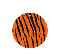 Phayah Round Shape Car Air Fresheners Cards 6 Pcs Orange Tiger Leopard Pattern Aromatherapy Tablets Hanging Scented Card - Lavender Scent Eliminate Odor