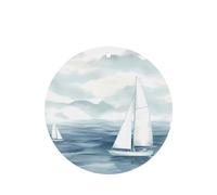 Phayah Round Shape Car Air Fresheners Cards 6 Pcs Sailboat Sketch Pattern Aromatherapy Tablets Hanging Scented Card - Lavender Scent Eliminate Odor