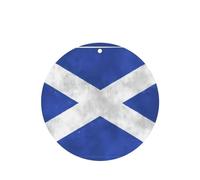 Phayah Round Shape Car Air Fresheners Cards 6 Pcs Scottish Retro Pattern Aromatherapy Tablets Hanging Scented Card - Lavender Scent Eliminate Odor