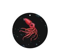 Phayah Round Shape Car Air Fresheners Cards 6 Pcs Strawberry Squid Pattern Aromatherapy Tablets Hanging Scented Card - Lavender Scent Eliminate Odor