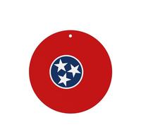 Phayah Round Shape Car Air Fresheners Cards 6 Pcs Tennessee State Flag Pattern Auto Aromatherapy Tablets Hanging Scented Card - Lavender Scent