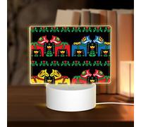 PHAYAH Runner Swedish Dala Horse Folk Pattern Acrylic Night Light with USB Port Touch Switch Birthday Thanksgiving Presents for Family Friends