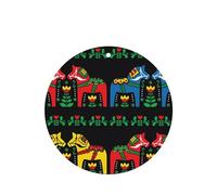 Phayah Runner Swedish Dala Horse Folk Pattern Lavender Scent Car Air Freshener Round Shape Card Hanging Hanging Scented Card 6 Pcs For Cars Closet Shoe