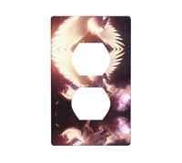 Phayah Sacred Pegasus Pattern Outlet Covers Wall Plate Receptacle Duplex Light Switch Cover Plate Single Dual Plug Electrical Switchplate
