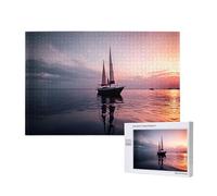 Phayah Sailboat At Sunset Puzzles 1000 Piece For Jigsaw Puzzle Wooden Puzzle Forfamily Friend Home Decor Wall Art 29.5 X 19.7 In