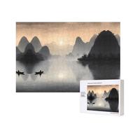 Phayah Sansui, Japanese Company Puzzles 300 Piece For Jigsaw Puzzle Wooden Puzzle For Family Friend Home Decor Wall Art 15.7 X 11 In