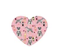 Phayah Schnauzer Pattern Lavender Scent Car Air Freshener Heart Shape Card Hanging Hanging Scented Card 4 Pcs For Cars Closet Shoe