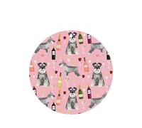 Phayah Schnauzer Pattern Lavender Scent Car Air Freshener Round Shape Card Hanging Hanging Scented Card 6 Pcs For Cars Closet Shoe