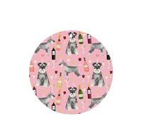 Phayah Schnauzer Pattern Lavender Scent Car Air Freshener Round Shape Card Hanging Hanging Scented Card 4 Pcs For Cars Closet Shoe