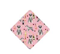Phayah Schnauzer Pattern Lavender Scent Car Air Freshener Square Card Hanging Hanging Scented Card 4 Pcs For Cars Closet Shoe