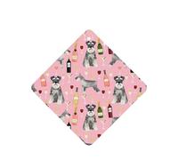 Phayah Schnauzer Pattern Lavender Scent Car Air Freshener Square Card Hanging Hanging Scented Card 6 Pcs For Cars Closet Shoe