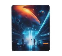 PHAYAH Science Fiction Future Pattern Mouse Pads, Portable Wireless Mouse Pad, Non-Slip Rubber Base Laptop Mousepad Smooth Surface for Office & Travel 7.9 X 9.5 in