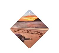 Phayah Sea Turtle Sunset Pattern Lavender Scent Car Air Freshener Square Card Hanging Hanging Scented Card 6 Pcs For Cars Closet Shoe
