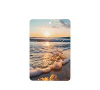 Phayah Sea Wave Pattern Lavender Scent Car Aroma Rectangle Hanging Fragrance Tablet Car Interior Fragrance Freshener 6p