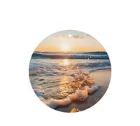 Phayah Sea Wave Pattern Lavender Scent Car Aroma Round Shape Hanging Fragrance Tablet Car Interior Fragrance Freshener 6p