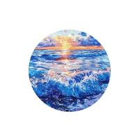 Phayah Sea Waves Gorgeous Light Pattern Lavender Scent Car Air Freshener Round Shape Card Hanging Hanging Scented Card 6 Pcs For Cars Closet Shoe