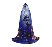 PHAYAH Sea Whale Pattern Halloween Adult Hooded Robe Cape, Women'S Men'S Halloween Dress Up Party Cosplay Costumes S