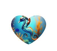 Phayah Seabed Coral Seahorse Pattern Lavender Scent Car Air Freshener Heart Shape Card Hanging Hanging Scented Card 4 Pcs For Cars Closet Drawer