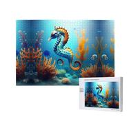 Phayah Seabed Coral Seahorse Puzzles 1000 Piece for Jigsaw Puzzle Wooden Puzzle Forfamily Friend Home Decor Wall Art 29.5 X 19.7 in