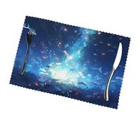 Phayah Seabed Stars Table Placemats (Set Of 6) 12x18 Inches, Suitable For Parties, Restaurant Decorations, Holiday Banquets.