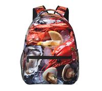 PHAYAH Seafood Close Up Pattern Casual Laptop Backpack For Men And Women For Boys And Girls Lightweight Back Pack