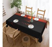 PHAYAH Seagulls at Dusk Sea Pattern Tablecloth Laciness 54 X 72 in Table Fabric Farmhouse Decorative for Holiday Home Party Buffet Party