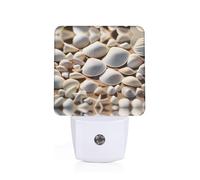 PHAYAH Seashells by The Beach Pattern Night Light Plug-in Led Auto Sensor Night Lamp Dusk-to-Dawn Lamp for Nursery Children Stairs Corridors