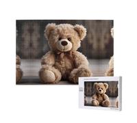 Phayah Seated Teddy Bear Pattern Puzzle Unique Jigsaw Wall Art Picture For Home Decoration 1000 Pcs
