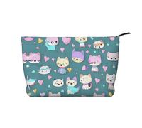 PHAYAH Sharks Under The Sea Patterned Cosmetic Bag Portable Large Capacity Cosmetic Bag Corduroy Zipper Toiletry Bag Travel Bag, Cute Little Fox, One Size