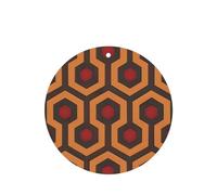 Phayah Shining Overlook Pattern Lavender Scent Car Air Freshener Round Shape Card Hanging Hanging Scented Card 4 Pcs For Cars Closet Drawer