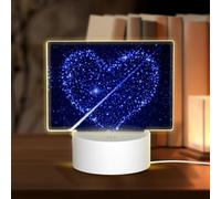 PHAYAH Shooting Star Heart Pattern Acrylic Night Light with USB Port Touch Switch Birthday Thanksgiving Presents for Family Friends
