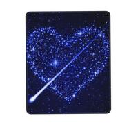 Phayah Shooting Star Heart Pattern Mouse Pad with Anti-Fray Stitching with Non-Slip Rubber Base, Gaming Mouse Mat for Laptop, Office & Home 8.3 X 10.3 in