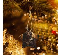 Phayah Shorthair Cats Pattern Hristmas Ceramic Star Pendant Christmas Tree Ornaments Homefor Gatherings Decoration