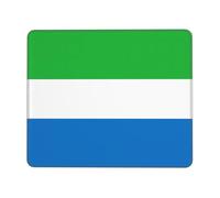 PHAYAH Sierra Leone Flag Pattern Mouse Pad Waterproof Surface & Non-Slip Rubber Base with Stitched Edges Gaming Mouse Mat for Laptop 8.3 X 10.3 in