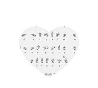 Phayah Sign Language Alphabet Pattern Lavender Scent Car Air Freshener Heart Shape Card Hanging Hanging Scented Card 6 Pcs For Cars Closet Shoe