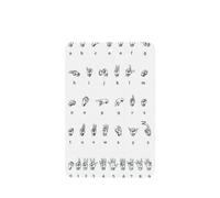 Phayah Sign Language Alphabet Pattern Lavender Scent Car Air Freshener Rectangle Card Hanging Hanging Scented Card 6 Pcs For Cars Closet Shoe