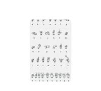 Phayah Sign Language Alphabet Pattern Lavender Scent Car Air Freshener Rectangle Card Hanging Hanging Scented Card 4 Pcs For Cars Closet Shoe