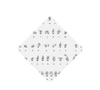 Phayah Sign Language Alphabet Pattern Lavender Scent Car Air Freshener Square Card Hanging Hanging Scented Card 6 Pcs For Cars Closet Shoe