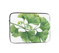 PHAYAH Sketch Ginkgo Biloba Patterned Laptop Sleeve Bag, Shockproof Slim Laptop Bag Briefcase Carrying Laptop Cover, Black, 17 Inch