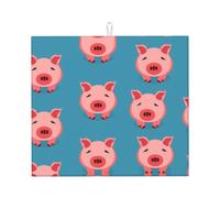 Phayah Sketch of A Pig's Head Pattern Drying Mats for Kitchen Counter 16Ã-18 in Microfiber Drying Mat Kitchen Accessories Dish Rack Drainer Pad