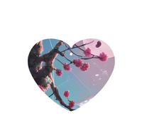 Phayah Small Pink Flowers Pattern Lavender Scent Car Aroma Heart Shape Hanging Fragrance Tablet Car Interior Fragrance Freshener 6p