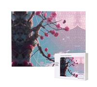 Phayah Small Pink Flowers Puzzles 500 Piece for Jigsaw Puzzle Wooden Puzzle for Family Friend Home Decor Wall Art 20.4 X 15 in