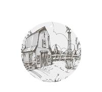 Phayah Small Town House Pattern Lavender Scent Car Air Freshener Round Shape Card Hanging Hanging Scented Card 4 Pcs For Cars Closet Shoe
