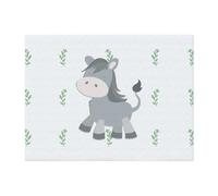 PHAYAH Smiling Donkey Pattern Flannel 60"X50" Soft Fleece Blanket All Seasons Warm Blanket for Bedding Sofa and Trave
